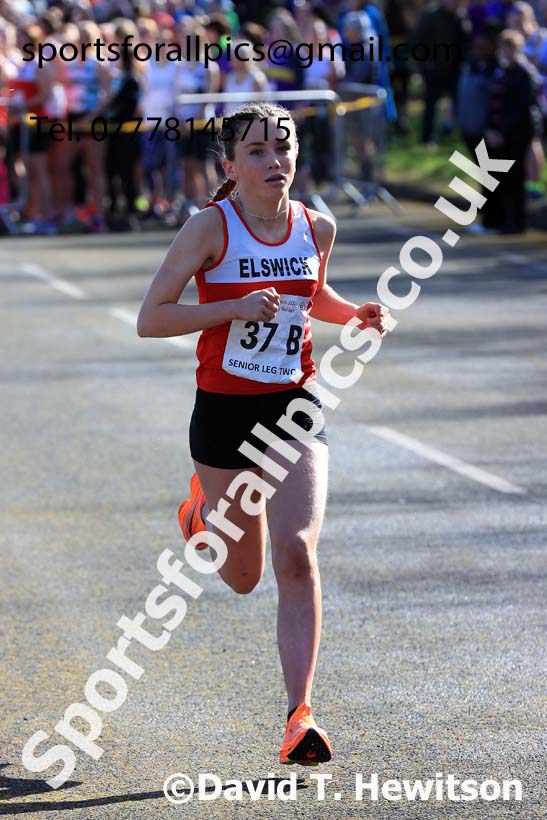 Senior womens 2024 Elswick Harriers Good Friday Relays, Newburn, Newcastle Upon Tyne  Photo: David T. Hewitson/Sports for All Pics